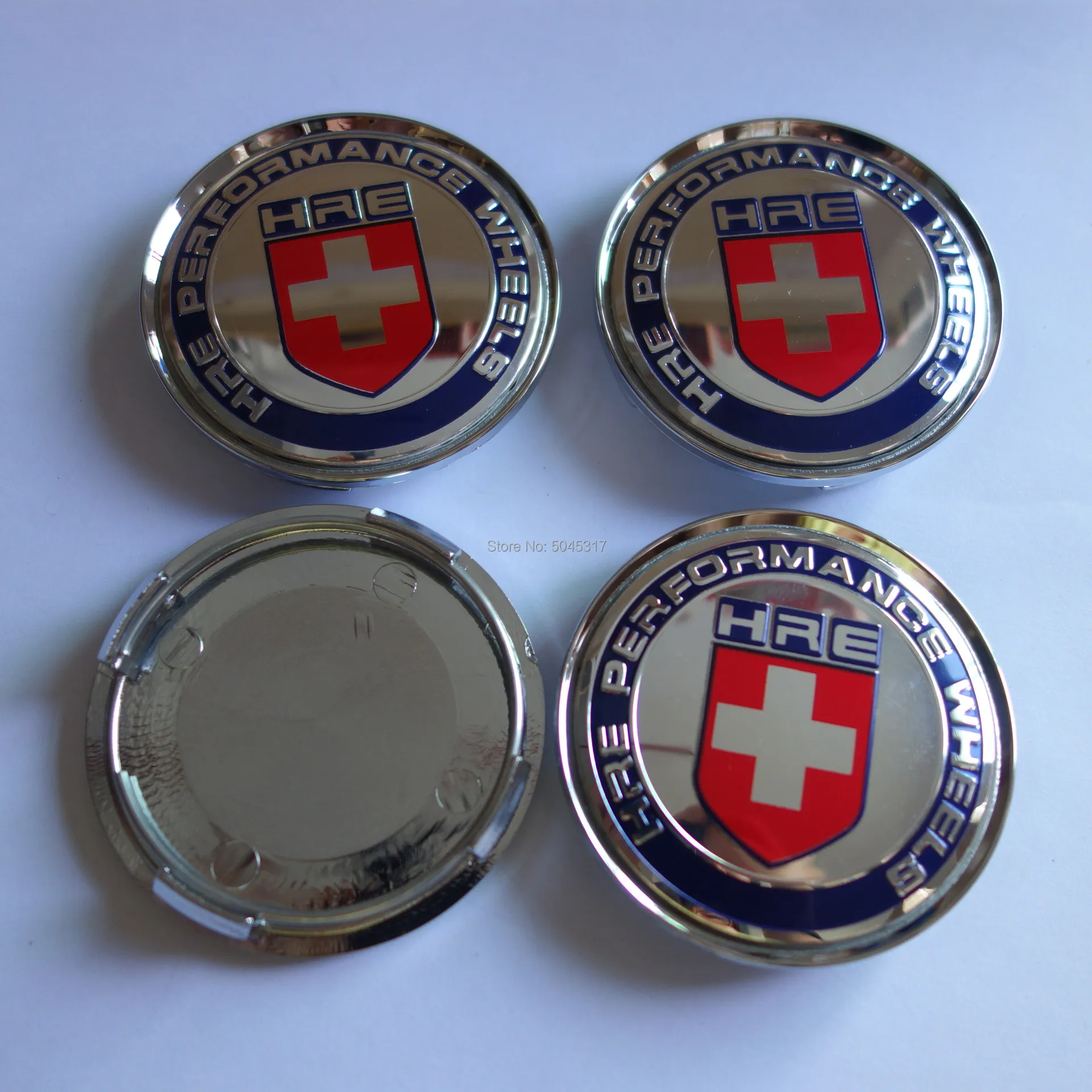

4pcs 63mm HRE Badge Emblem Car Wheel Center Hub Rim Caps Cover Styling
