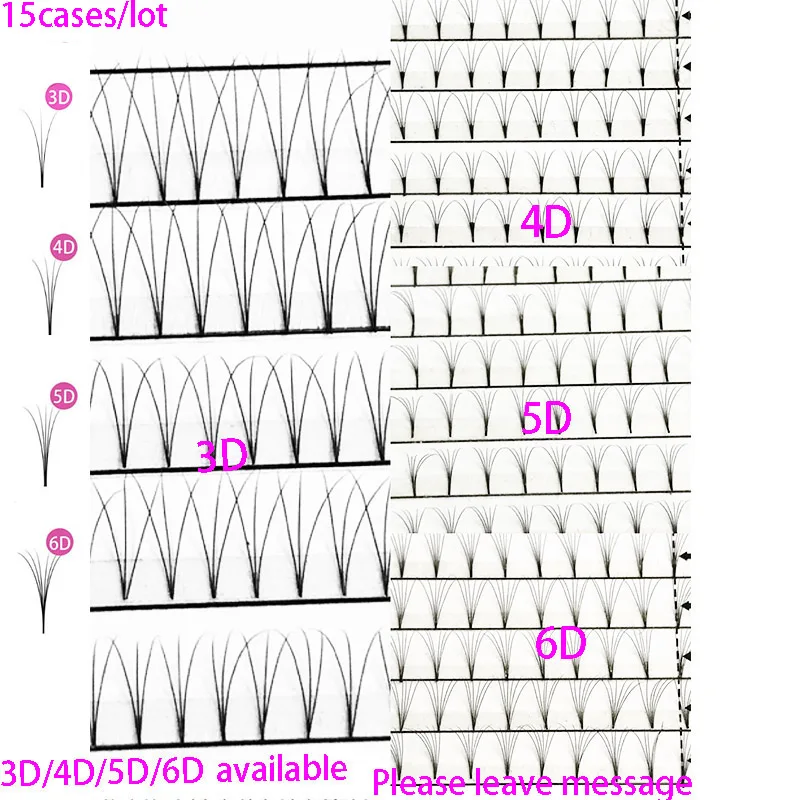 

MIKIWI 15PC 12 Lines 3d/4d/5d/6d 0.07 thickness Premade Volume Russian Volume Eyelash Extensions Pre made Lash