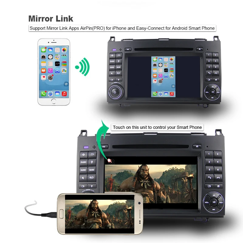 Discount 1024X600 Android 6.0.2 Octa Core Car DVD For Mercedes Benz Sprinter W169 W245 W906 Viano Vito W639 3G WIFI GPS Navigation Radio 11