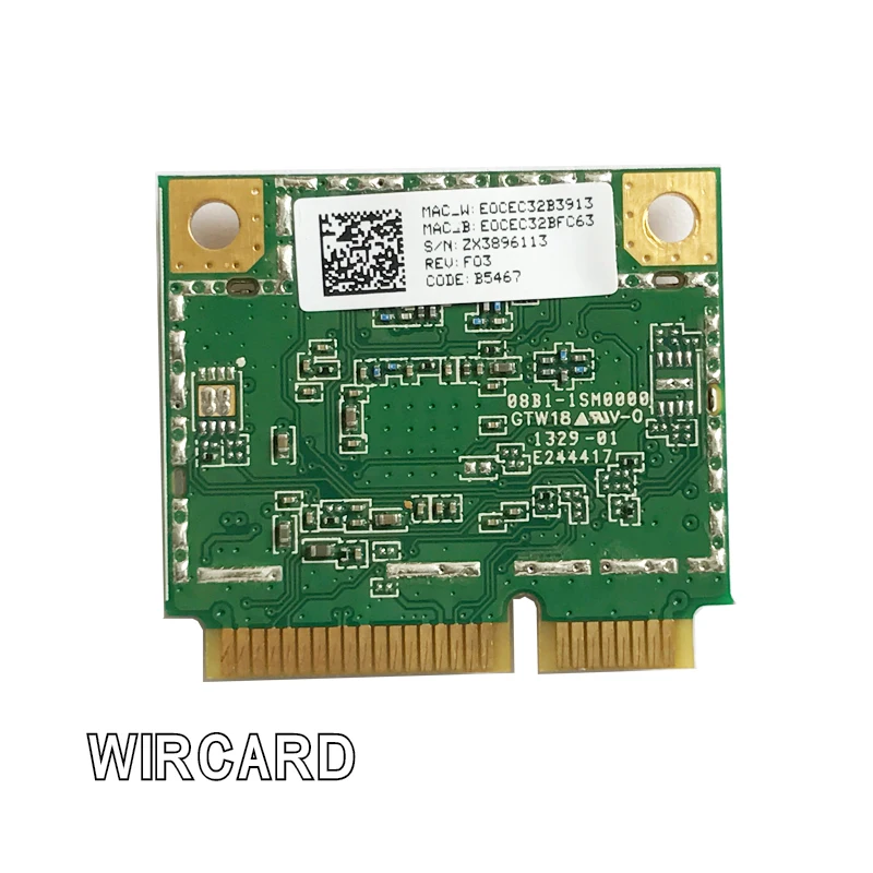 Двухдиапазонный 300 Мбит/с Wifi AR5B22 Беспроводная Половина мини PCI-E WLAN 2,4G/5 ГГц Wi-Fi + Bluetooth 4,0 комбинированная Соединительная плата локальной