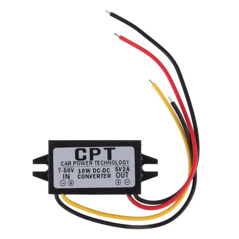 

7-50V to 5V Male Converter CPT Car Power Step Down Regulator DC to DC 2A Max Power Supply Step Down Module car accessories