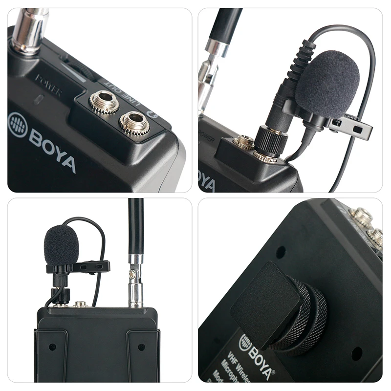 BOYA BY WFM12 Профессиональная VHF Беспроводная микрофонная система для iPhone Canon DSLR