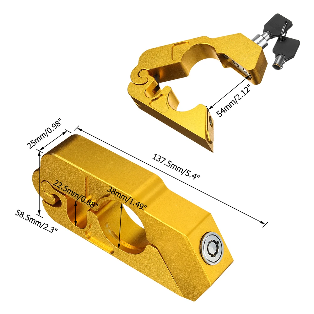 Мотоциклетный замок на руль Тормозная муфта Безопасность Защита от кражи замок с 2 клавишами автомобильные аксессуары
