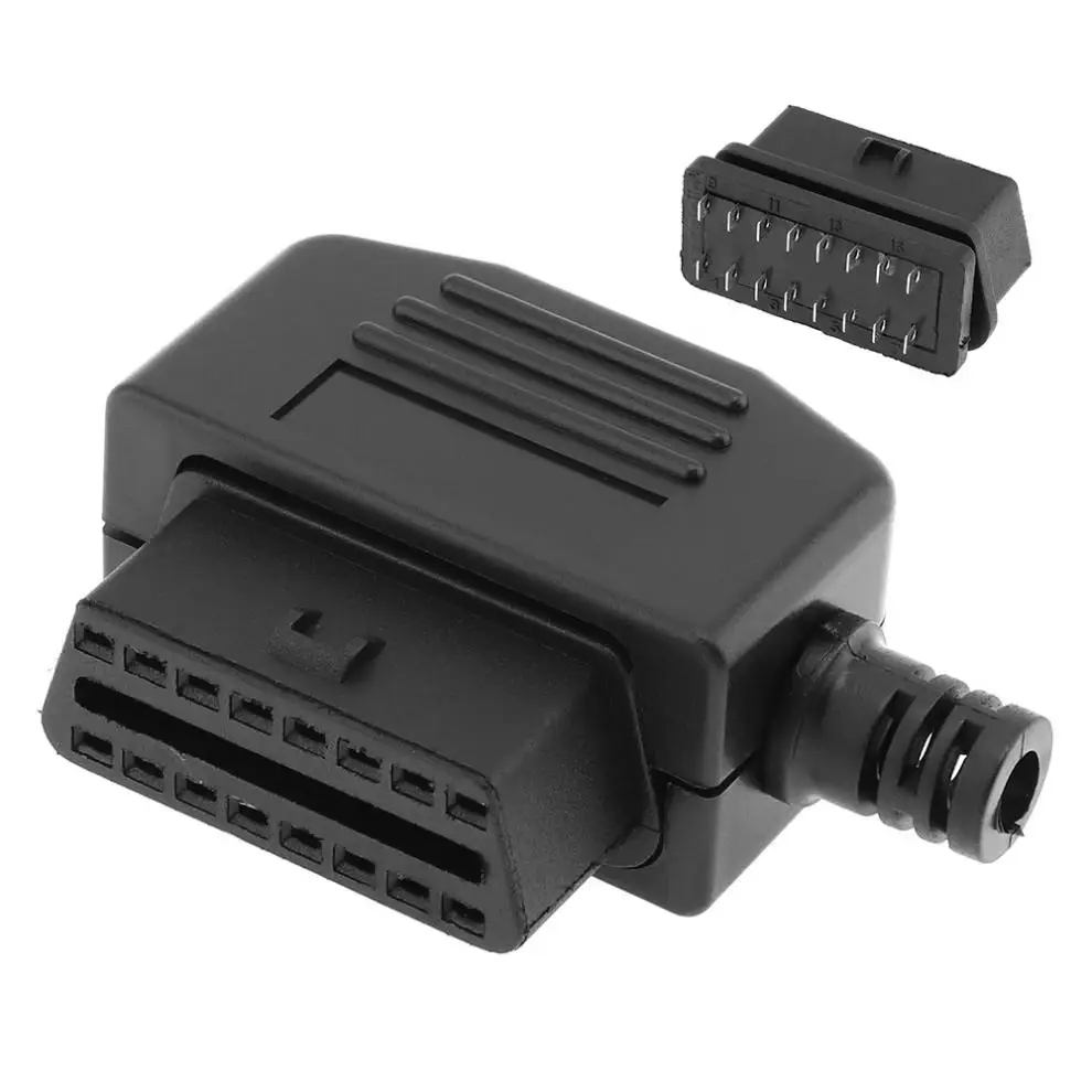 

OBD-II L Type 16 Pin Female Car Connector Wire Sockets Connector Plug with Shell and Screw