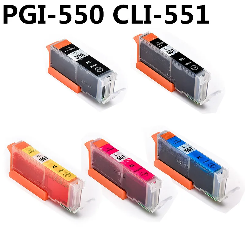 PGI 550 cli 551 полный чернильный картридж для принтера canon принтерам PIXMA IP7250 MG5450 MX925 MG5550 MG6450 MG5650 MG6650 IX6850 MX725 MX925 принтер