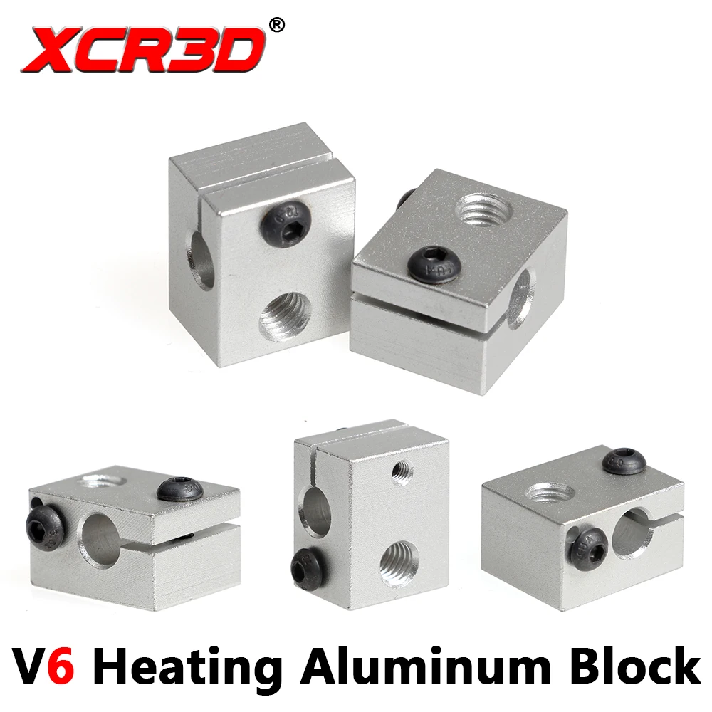

XCR3D Printer Parts E3D V6 Heating Block hotend Accessories for RepRap Makerbot Extruder Hotend Kit