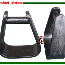 Пластиковый лошадиное стремя, Размеры: на возраст размер на 4 1/", черный color.5 пар в партии(ST4101