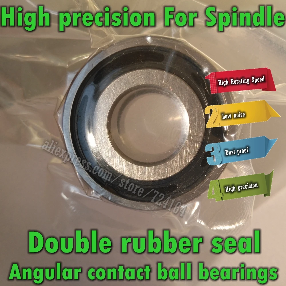 

H7003C - RZ 2RZ 2RS P4 P5 17x35x10mm Spindle Double rubber seal Angular contact ball bearing Engraving machine CNC ABEC-7 ABEC-5