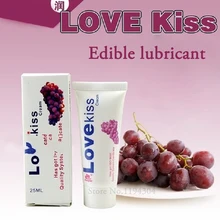 (4 шт.) Love kiss смазочных виноград вкусом съедобные смазочные материалы, вагинальный масло мужской женский оральный секс смазки, гей анальный секс смазка