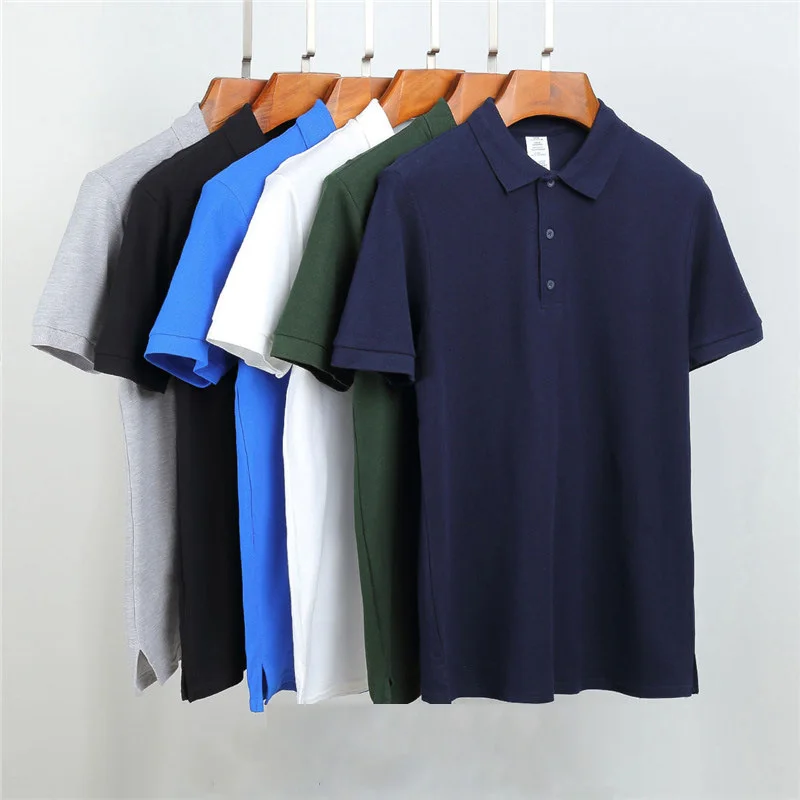 

Men Summer Polo Shirt 2019 Brand Men's Fashion Cotton Short Sleeve Polo Shirts Male Solid Jersey Breathable Tops Tee