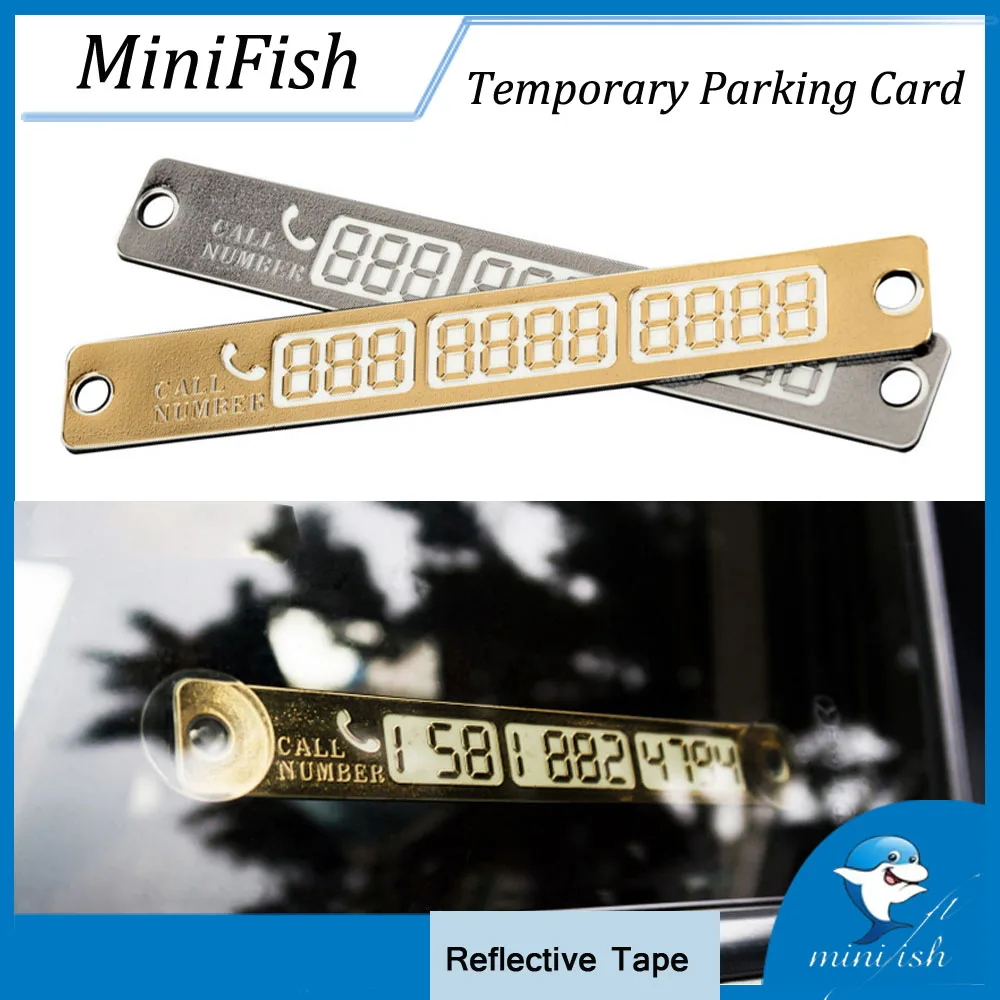 

Car Styling Phone Number Card Night Luminous Auto Accessories Temporary Parking Card Stickers