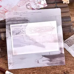 3 шт. Винтаж цветок лист Цвет пустой полупрозрачный пергамент Бумага конверт сообщение Почтовые открытки карты Стационарный хранения