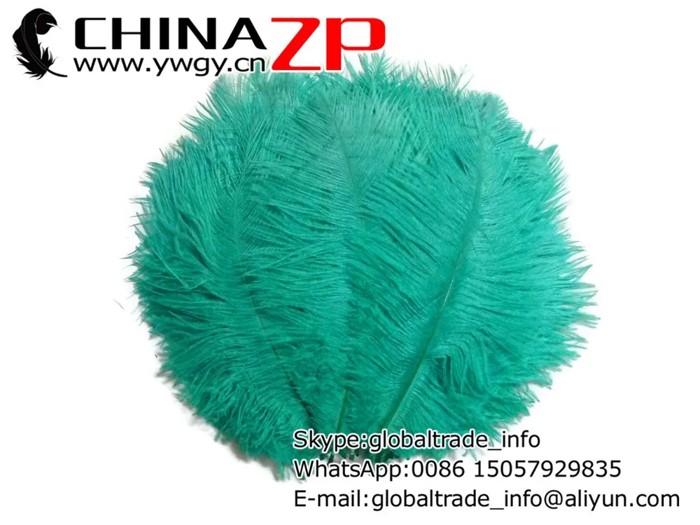 USA Ostrich Suppliers, 10 Pieces - 6-8 AQUA GREEN Ostrich Dyed Drabs Feathers2