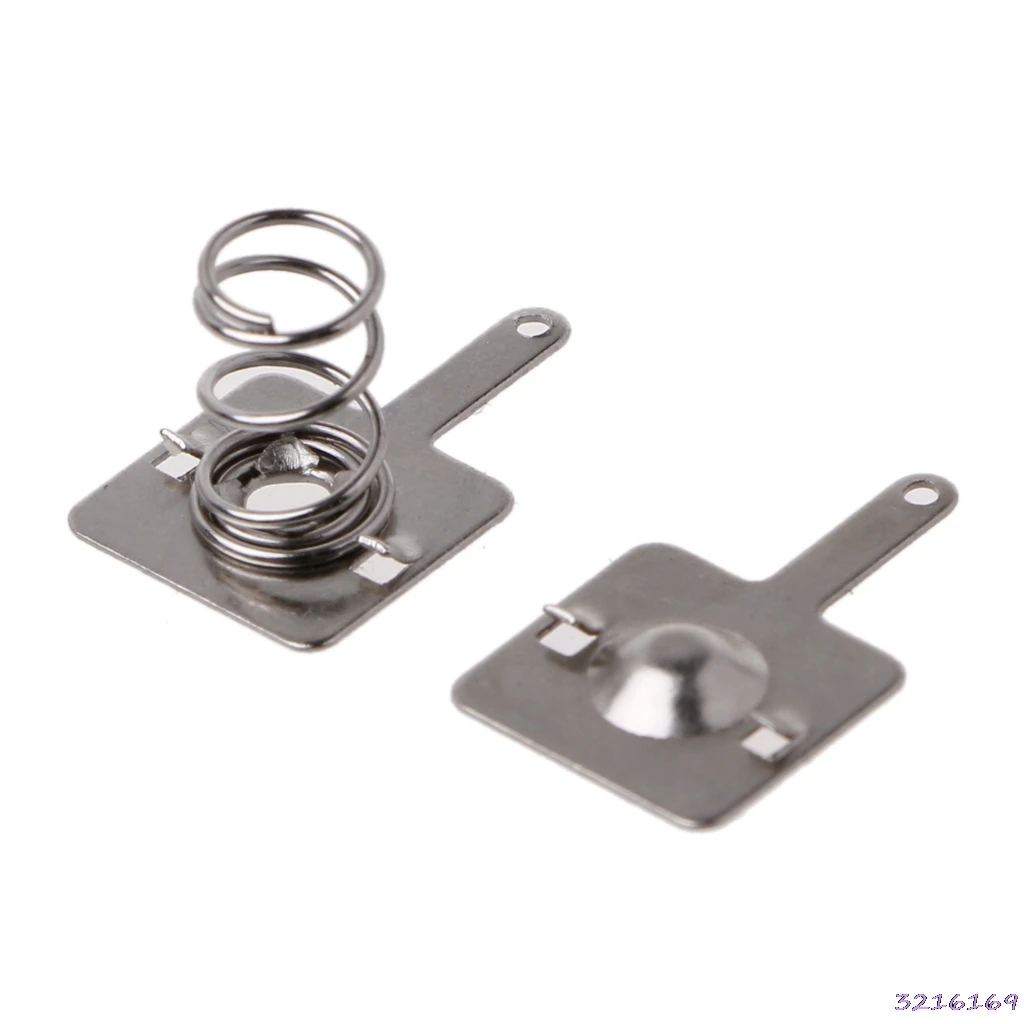 100 Pcs Metal Battery Spring Plate Set for AA AAA Positive Negative Contact