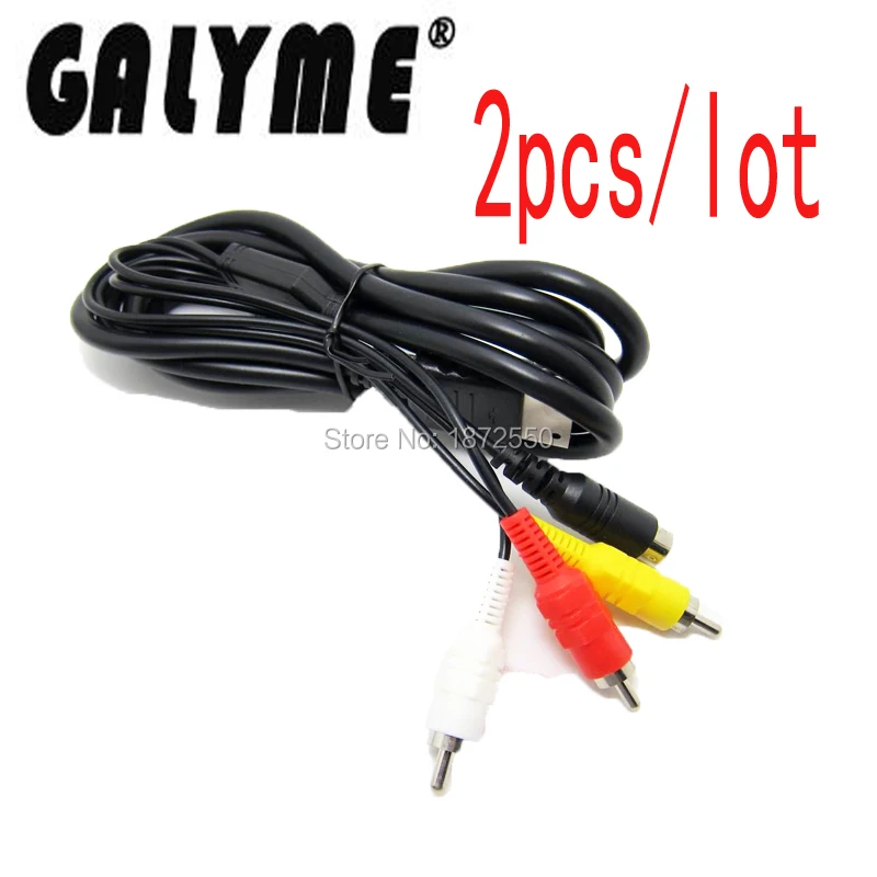 2pcs/lot Plating Plug Audio Video Cable for SEGA DreamCast DC for Sega