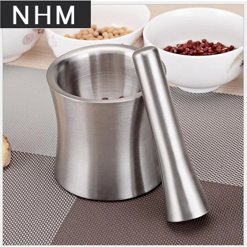 Buy NHM 1 pcs 304 stainless steel garlic tamper