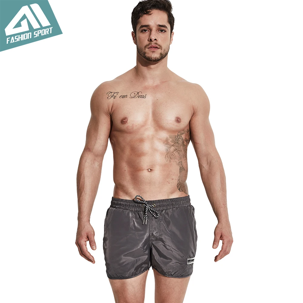 Desmiit Solid Men's Board Shorts Sport Athletic Running Gym Walking Men Shorts (22)