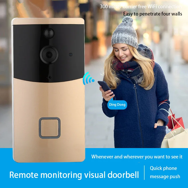 Дверной звонок IP-камера цифровой глаз зрителя дверь Wi-Fi беспроводной спереди глазок камеры беспроводные видео-телефон двери