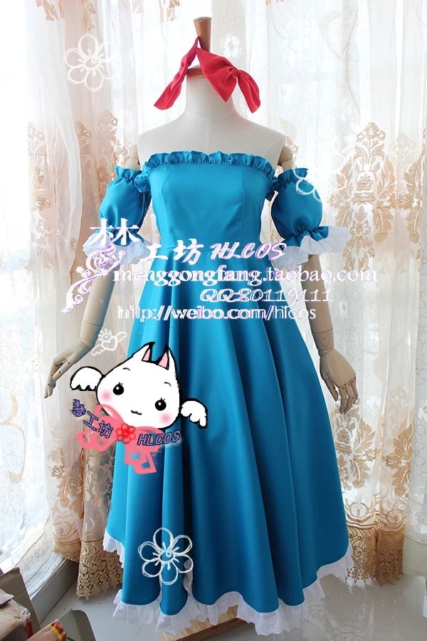 

Axis Powers Hetalia APH Seychelles Girl Cosplay Costume Custom Made Blue Dress