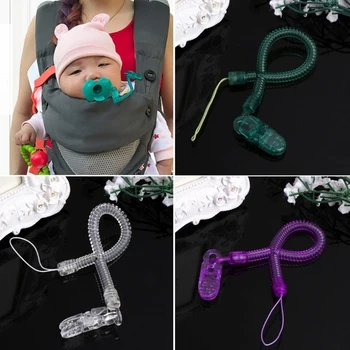

Baby Infant Toddler Dummy Pacifier Spring Soother Nipple Clip Chain Holder Strap
