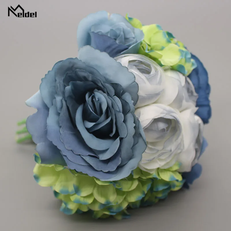 wedding bouquet roses peony artificial flowers  (2)