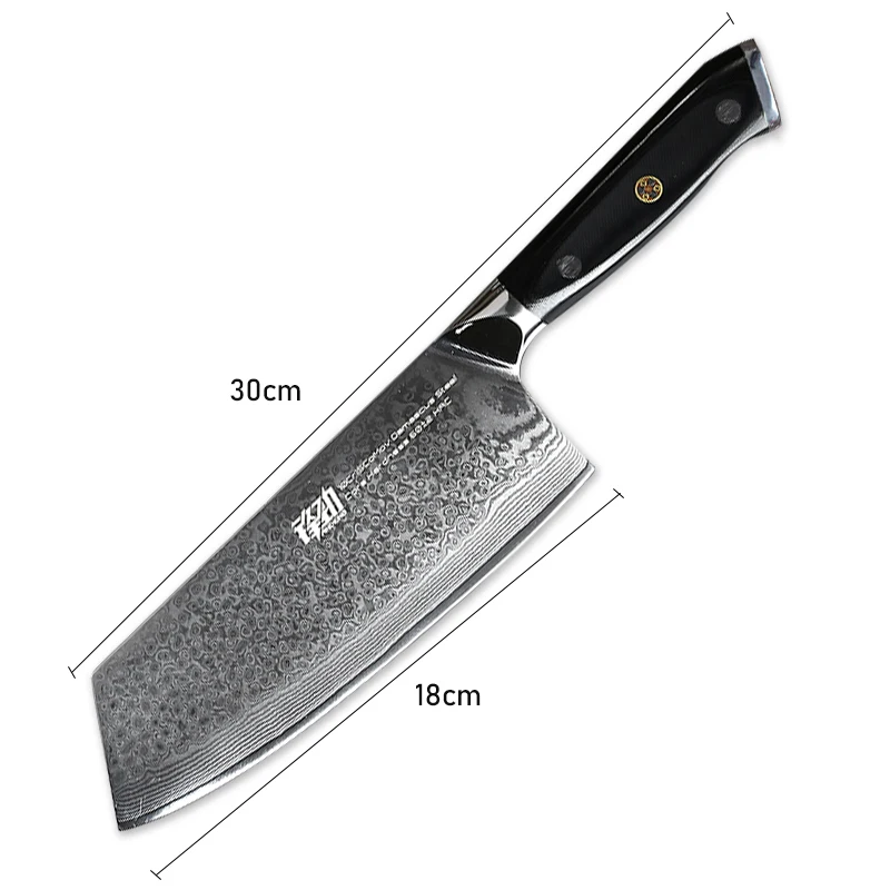  FINDKING G10 handle damascus knife 7 inch Professional butcher knife 67 layers damascus steel kitch - 32867175954