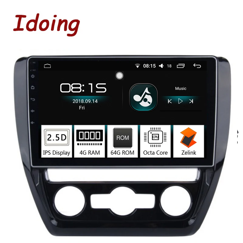 Idoing автомобильный мультимедийный плеер на Android 10 2 восемь ядер экран 2011 дюйма 4 Гб +