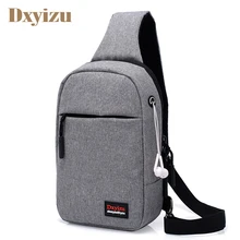 Мужские сумки-мессенджеры с отверстием для наушников, нейлоновые сумки через плечо, повседневные сумки на одно плечо для телефона, ноутбука, нагрудная сумка