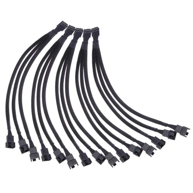 Сменные аксессуары оптовая продажа адаптер вентилятора ПК 4pin на 3х4pin/3pin PWM