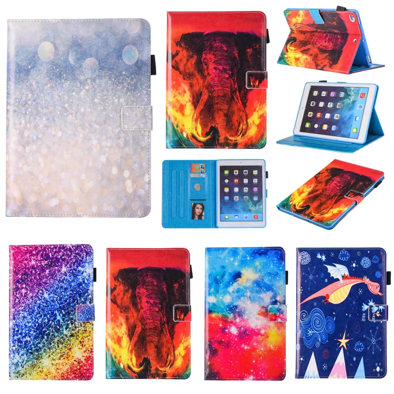 

For Apple Ipad 2 3 4 Cases High quality PU Leather Flip Stand Pattern Case For iPad2 iPad3 iPad4 Cover Funda Skin Shell