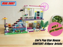 Nova Estrela Pop Casa das Livi Andrea fit legoings amigos figuras casa modelo de Construção da cidade Blocos tijolos de Brinquedo meninas meninas miúdo presente