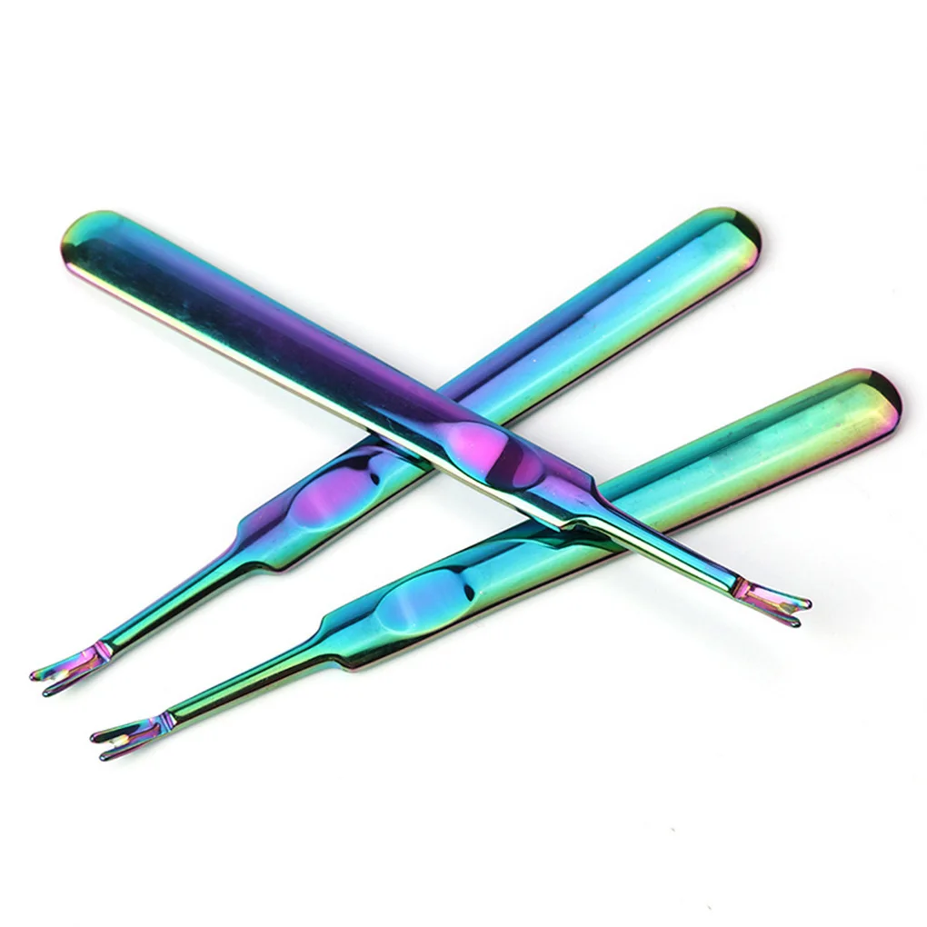 Good Price of  2019 Nail Art Dead Skin Cuticle Pusher Polish Removal Fork Steel Cleaner Manicure DIY Accessories