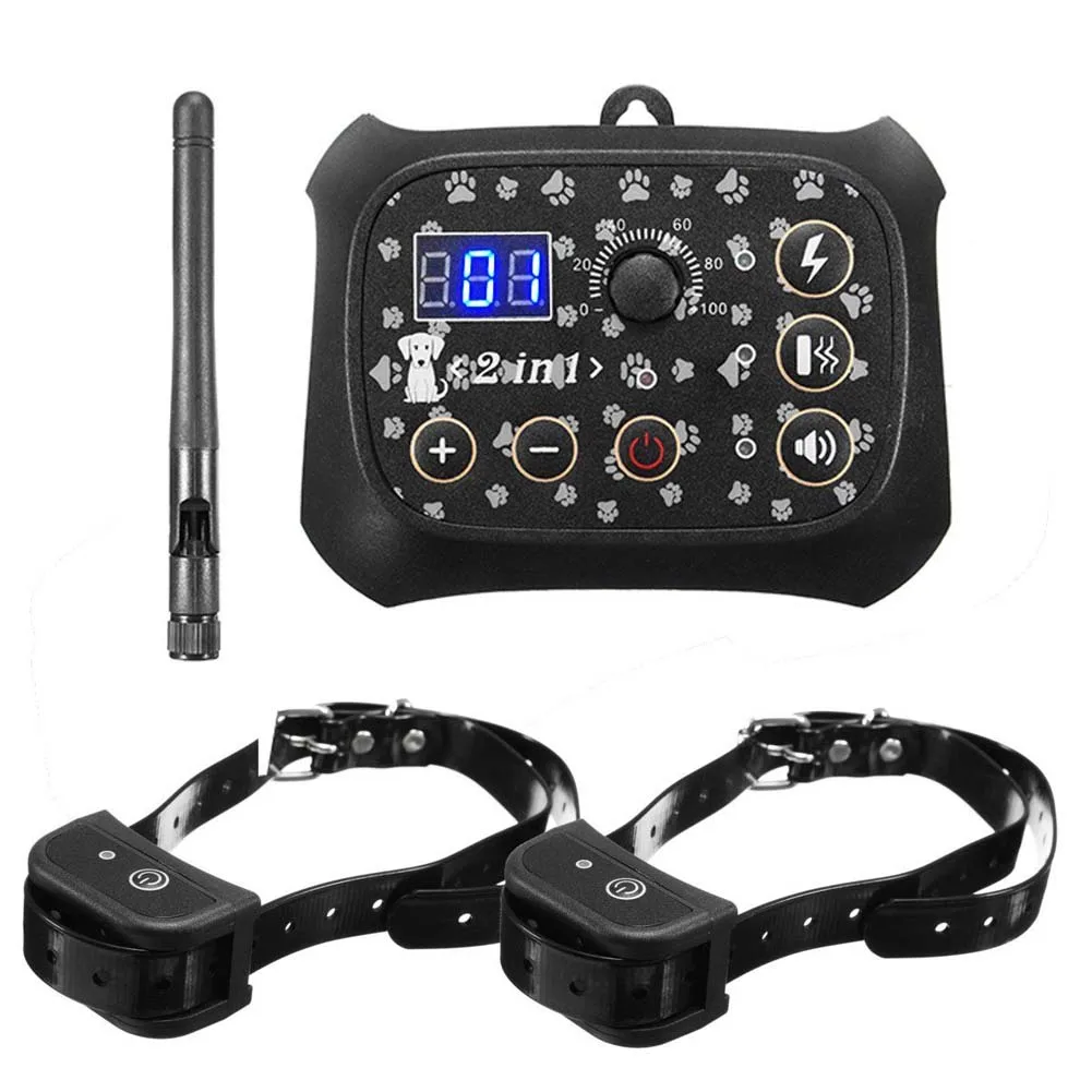 Buy Wireless Dog Training Shock 2 Collar Fence