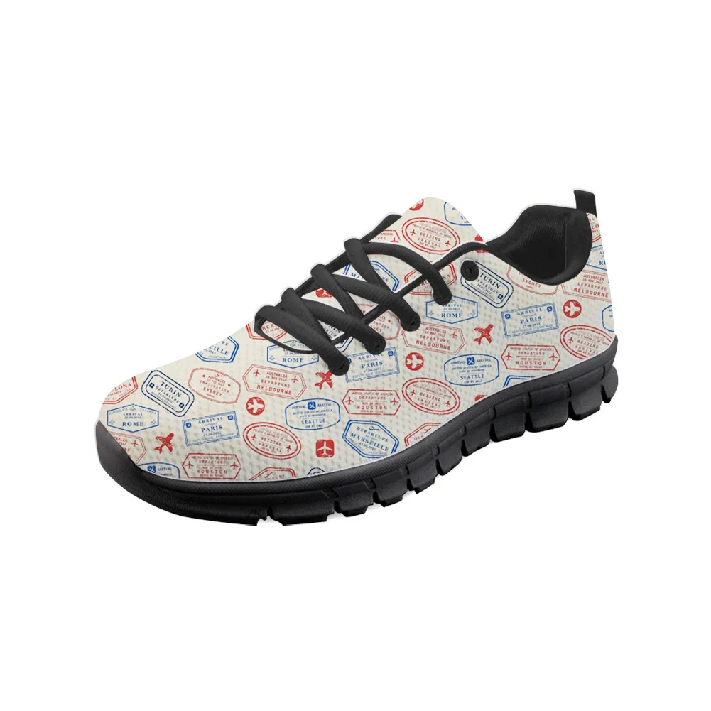 

Travel Stamps Woman Spring Autumn Flat Shoes Pasport Visa Design Platform Funny Lazy Shoes Sneakers Loafers Female Zapatos Mujer