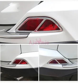 

2016 2017 Front And Rear Fog Lamp Cover Light Trims Overlay Panel Kit Frame Chrome Car Styling For Toyota RAV4 Accessories