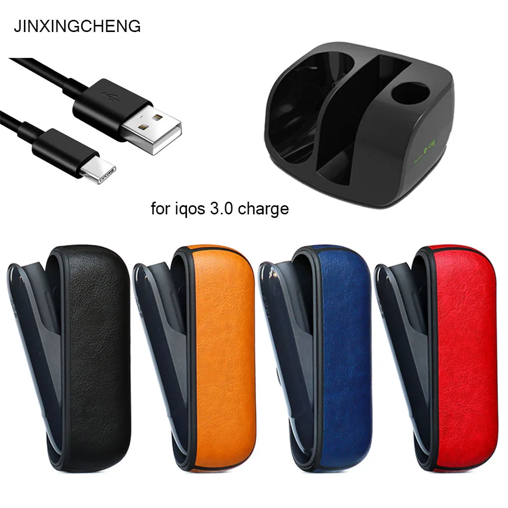 

JINXINGCHENG for Iqos 3.0 Case Pouch Bag Charger for Iqos 3 Charging Leather Case Protective Holder Cover