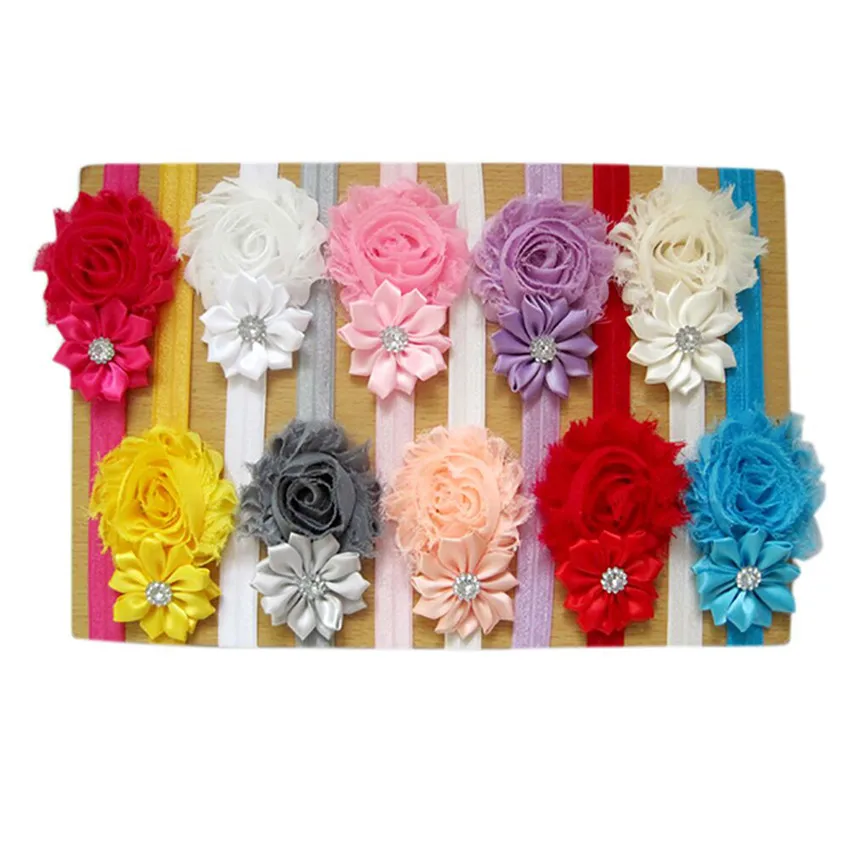 

5pcs/10pcs Lovely Hair Band Baby Girl's Headbands Chiffon Hair Flower Item Type Head newborn photography accessories 15
