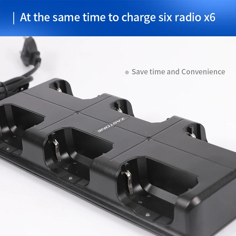 Multi function Six Way Charger Desk Charger for Zastone X6 WLN KDC1 KD-C1 Walkie talkie Radio Transceiver