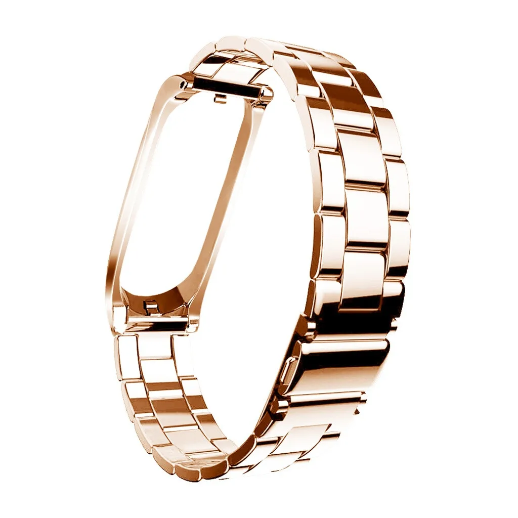 Роскошный ремешок для наручных часов из нержавеющей стали, металлический браслет для Xiaomi Mi, ремешок для часов 4, модные повседневные женские часы, ремни# G20 - Цвет: Gold
