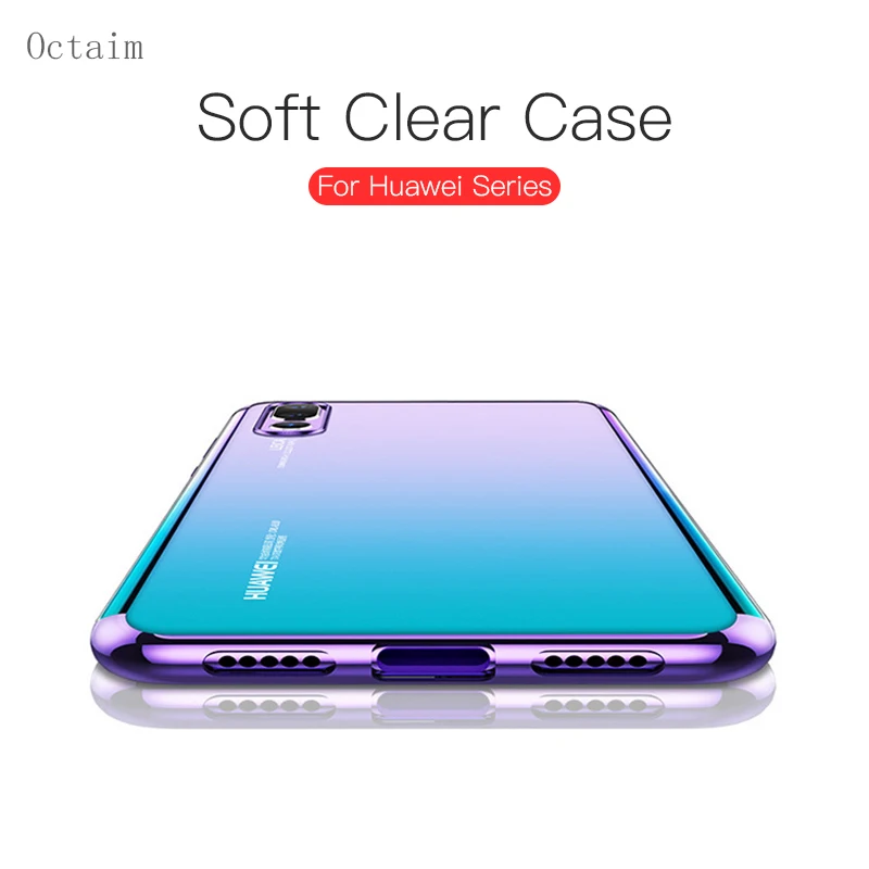 Transparent Phone Case for Honor 10 7C Mate20 Lite Plating Soft Silicon Cover Huawei Mate P20 P9 Nova3i P Smart |
