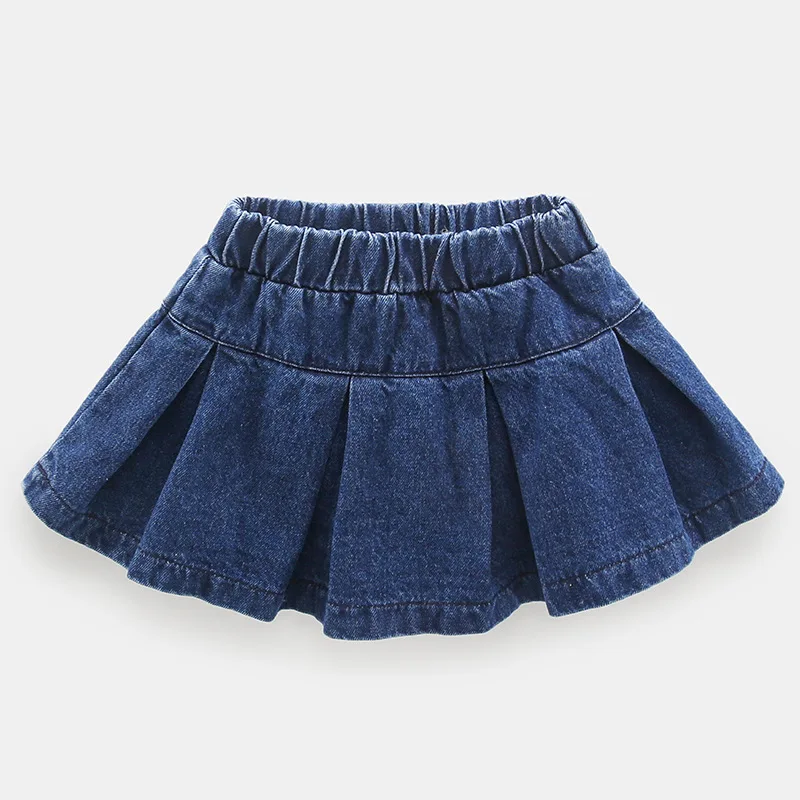 DFXD/юбка для маленьких девочек коллекция года, Весенняя модная джинсовая синяя детская юбка-пачка Новое поступление, корейская детская одежда джинсовая юбка для детей возрастом от 2 до 8 лет - Цвет: Blue