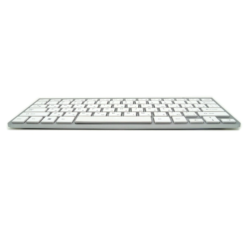 Russo Espanhol Francês Árabe Hebraico Teclado 2.4g sem Fio Ultra-fino Mudo Teclado para Mac Win xp 10 Android Caixa de tv - Imagem 4