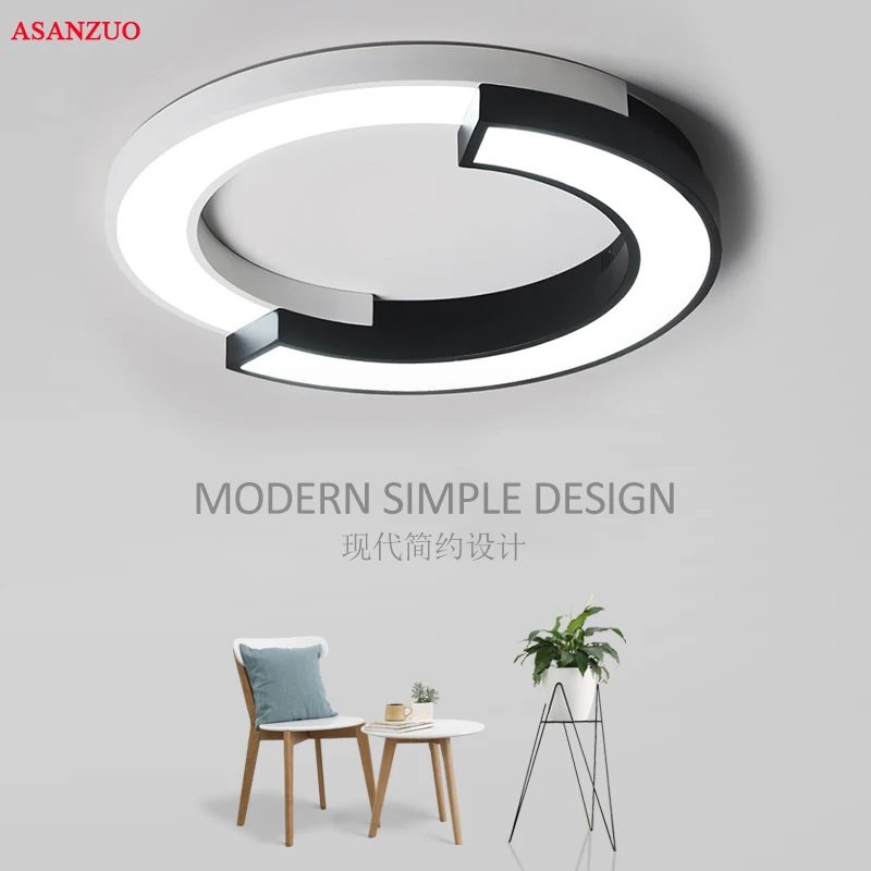 

Modern Led Ceiling Lights for Living Room Flush Mount Lighting Fixtures Ceiling Lamp with Remote Control Kitchen Round Lamp
