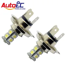 AutoEC 2x H4 5050 лампы 18 smd 5050 светодиодных фар для Авто Передние противотуманные фары Светодиодная лампа для фары дальнего света белого и синего цвета 12 V# LJ08