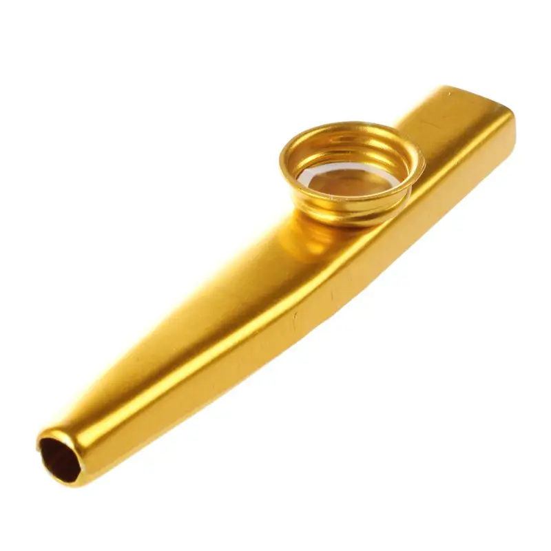 

Metal Kazoo Flute Mouth Music Instrument Harmonica Hot Sales Practical Golden