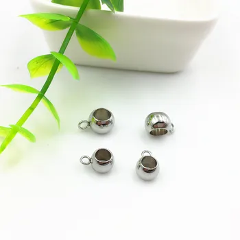 

Seasha 50pcs 6.5/8mm Stainless Steel Dangle Large Hole European Connector Pendant Links for Jewelry Findings