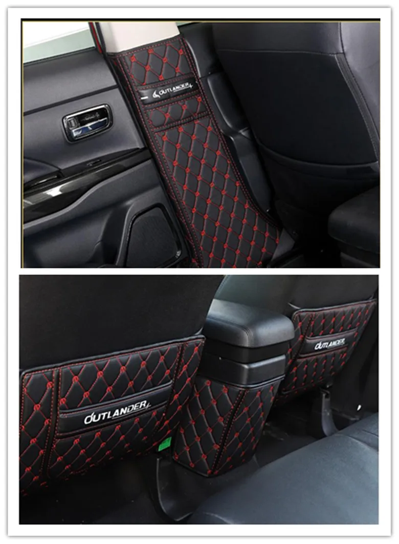 Центральный подлокотник коробка kick-proof pad, спинка сиденья kick-proof защитная накладка для Mitsubishi Outlander 2013- автомобильные чехлы