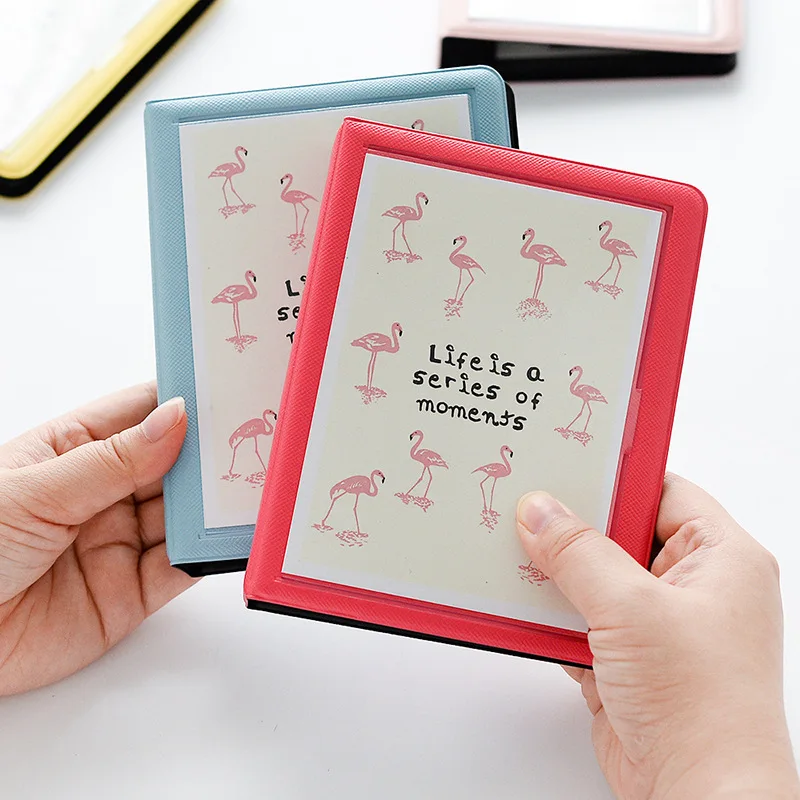 

64 Pockets Flamingo Photo Album Holder Candy Color Album for 3 Inch Mini Instax & Name Card 7s 8 25 50s Photo Album
