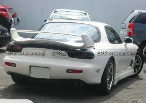 FRP стекловолокно задний спойлер Глянцевая волокна тела комплект для Mazda RX7 FD3S MS