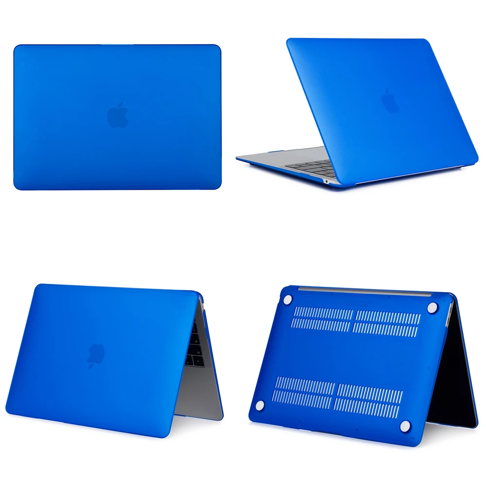 Чехол для ноутбука Apple MacBook Touch ID A1932, Air 13 Pro retina 11 12 13 15 для mac book Pro 13,3 15,4 Touch Bar+ чехол для клавиатуры - Цвет: Matte Dark Blue